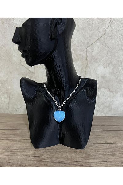 mehbek Natural Stone, Boxed Moon Stone, Necklace, Bracelet Set, Gift Set