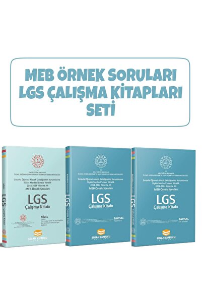 SİNAN KUZUCU YAYINLARI meb örnek soruları sözel ve sayısal çalışma kitabı 3'lü settir - sinan kuzucu