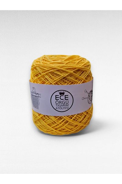 Ece Örgü Tasarım Atölyesi Mimosa Daisy Yellow 100% Merino Wool Πλεκτό νήμα (100 GR.)