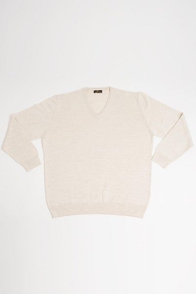 Woolen World V-Neck Oversize (Large Size) Wool Knitwear Sweater