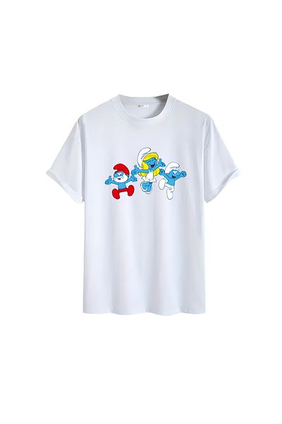 Gölge Store We'Ll Take You to the Nineties. Unisex T-Shirt with Smurfs Image 1329