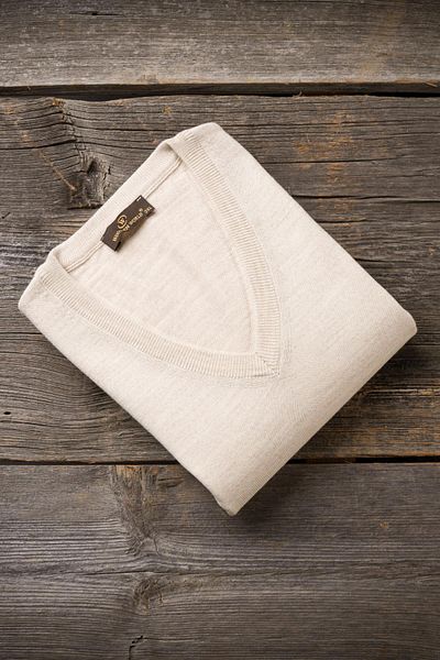Woolen World V-Neck Oversize (Large Size) Wool Knitwear Sweater