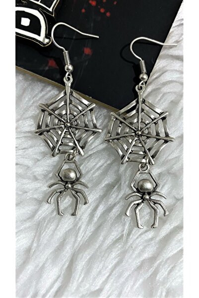 oldskoolbutik Ağ Örümcek Punk Gothic Küpe Seti