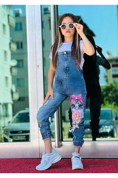elfanto kıds Cat Salopet -Overalls