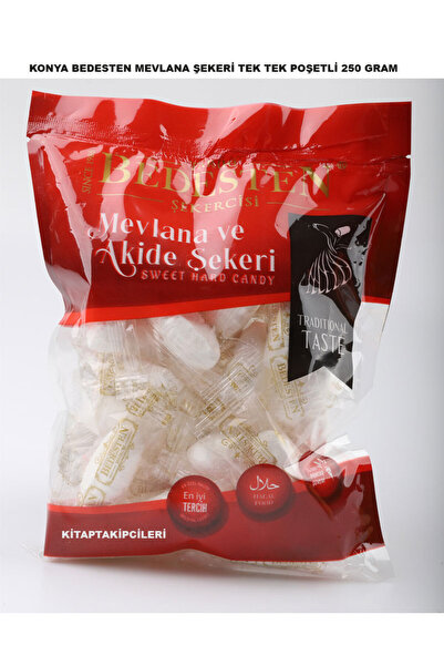 kitaptakipcileri Konya Mevlana Akide Şekeri Tarihi Bedesten Yasir Tek Tek Poşetli %100 Pancar Şekeri 250 Gram