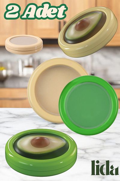 Lida Houseware 2-Pack Freshcap - Flexible and Reusable Fruit, Vegetable, Onion, Lemon and Tomato Storage Container