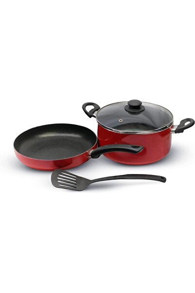 DELCASA 4-Piece Non-Stick Cookware Set DC2899, Multi-Color, Solid Alloy