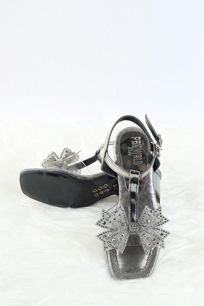 Moda Lime Girls' Shoes Wedding Style with Bow and Transparent Detail