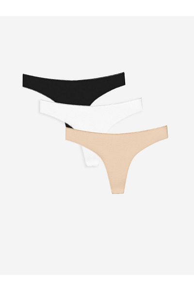 LC Waikiki New Season Plain Thong Panties 3 Pack - S50627Z8