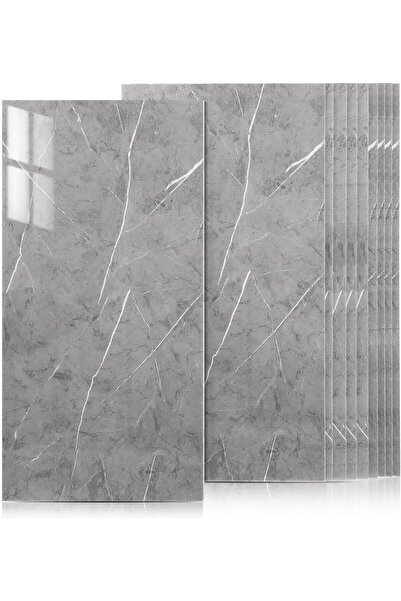 UKAB 30x60 cm Kendinden Yapışkanlı Gri Dekoratif Esnek Köpük Pvc Mermer Panel...