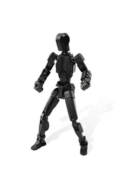 SYK Design (BÜYÜK) Robot 20 Dummy Siyah Siyah Tüm Eklemleri Hareketli Aksiyon Figürü Oyuncak