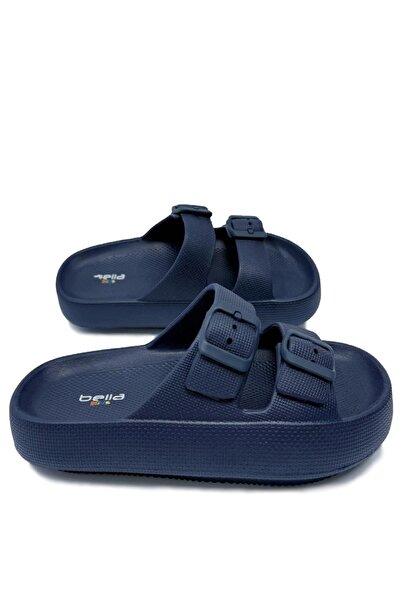 Kidx Bella Tokalı Erkek Çocuk Plaj Sokak Terliği Lacivert
