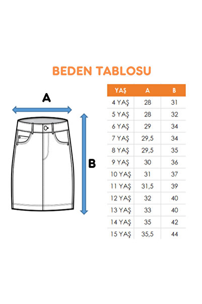 GİYİCEM TEKSTİL Girl's Garnished Denim Shorts 2867