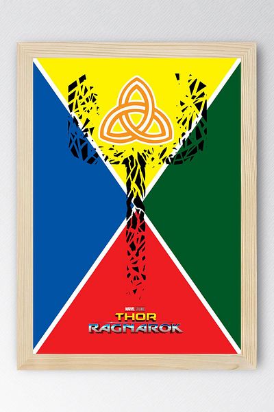 Saturn Thor Ragnarok Framed Painting - Marvel Movie Poster Painting