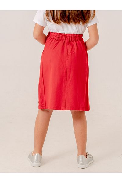 GİYİCEM TEKSTİL Girl's Gabardine Pleated Linen Skirt 2958