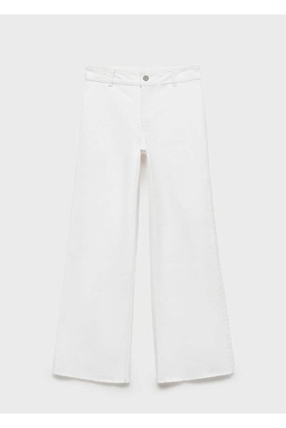 MANGO Woman Catherin High Waisted Culotte Jean Trousers