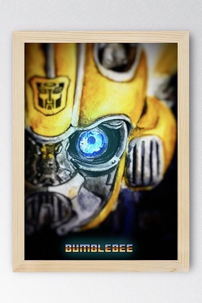 Saturn Pictură înrămată Transformers Bumblebee - Pictură poster film