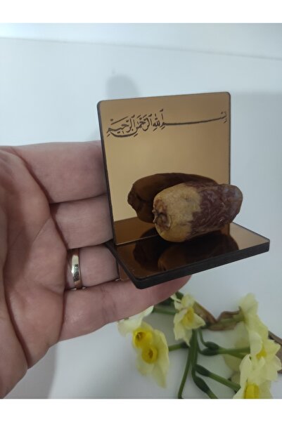 aycut " ARAPÇA" Hurmalık 4 Adet Hurma Lokum Tabağı Ramazan Süsü Hurma Sunum S...