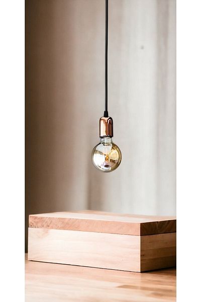 ONUR AVİZE Retro Rustic Agora Copper Single Pendant Lamp