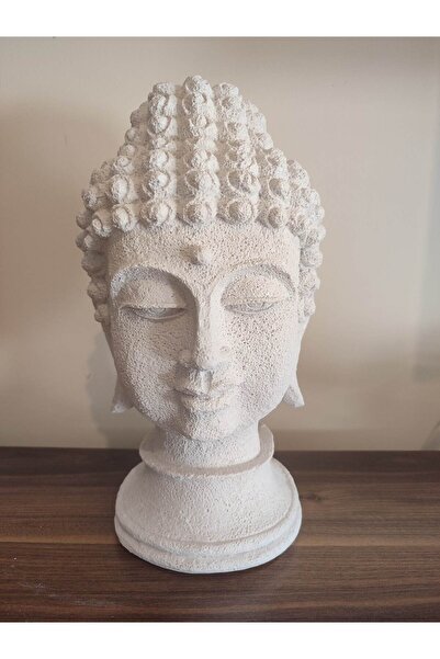 BilgeCe hoMe Boyasız Büyük Buddha Heykeli, Büst Buddha Heykeli, Dokulu Buda H...