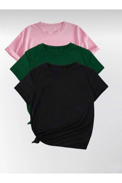 khufu ΜΑΥΡΟ - ΠΡΑΣΙΝΟ - ΡΟΖ ΑΤΥΠΤΟ Μπλουζάκι UNISEX Oversize Relaxed Cut