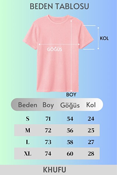 khufu White - Green - Pink Unprinted Oversize Relaxed Fit T-Shirt Unisex