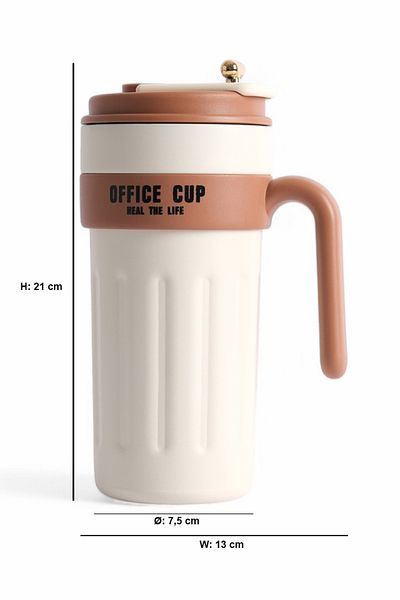 ROSECENTERBAZAAR 316 Quality Stainless Steel Thermos Mug, Insulated Thermos 650 Ml, Glass Thermos (Imported)