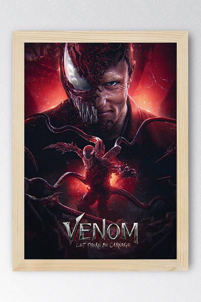 Saturn Venom Framed Table - Marvel Movie Poster Art Print