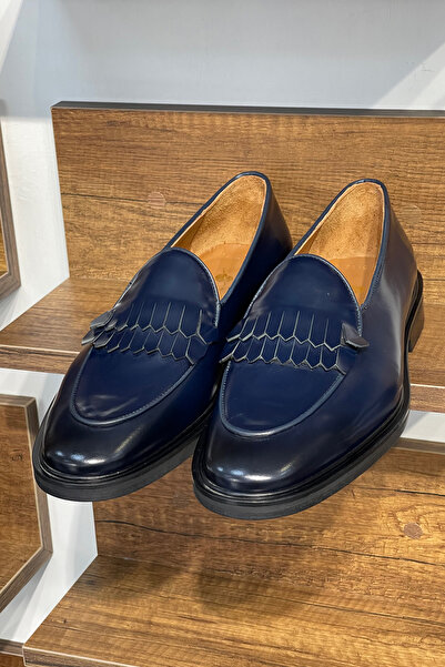 NAZEF Special Production Stitched Neolite Sole Fringed Opening Leather Classi...