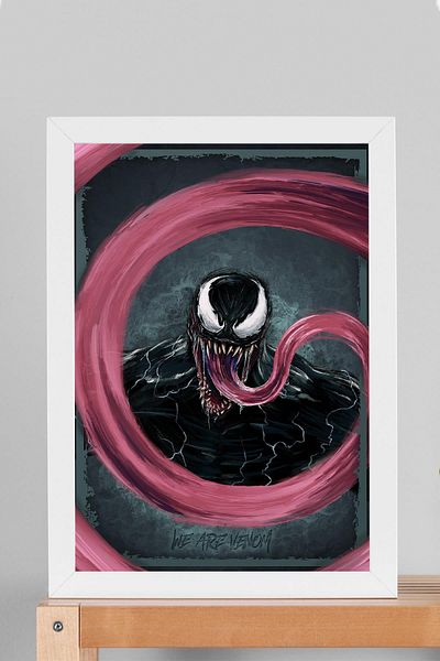 Saturn Επιτραπέζιο με πλαίσιο Venom - Επιτραπέζια αφίσα ταινίας Marvel