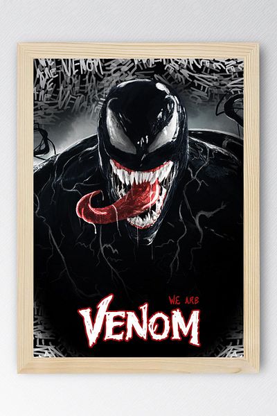 Saturn Venom Framed Table - Marvel Movie Poster Art Print