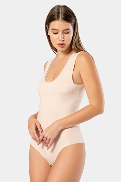 TÜREN Women's Laser Cut Cotton Snap-On Bodysuit 905/Ten