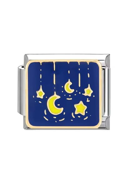 Bluw Jewelry سحر إيطالي منقوش ليلاً M3