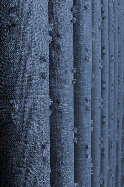 MARİTSA Κουρτίνα φόντου - Μαλακό λινό σειρά Helia Pattern Blue Tight Pleat (1x3) Κουρτίνα