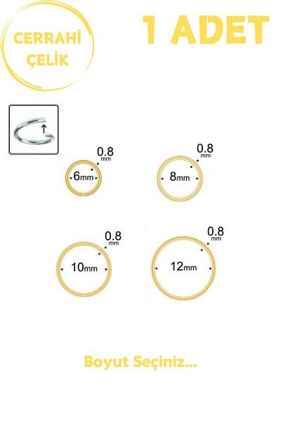 Blisse Piercing Unisex Surgical Steel 0.8mm Wire Ring Stretcher Piercing with Finest Bar