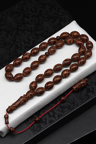 Tesbihas Atölyesi سبحة صلاة لحاء شجرة القرفة 10 × 14 ملم قطع الشعير