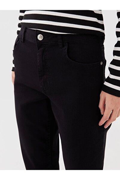 LC Waikiki LCW Jeans SİYAH Yüksek Bel Straight Kadın Jean Pantolon