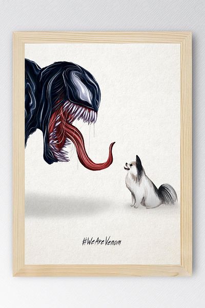 Saturn Venom Framed Table - Marvel Movie Poster Art Print