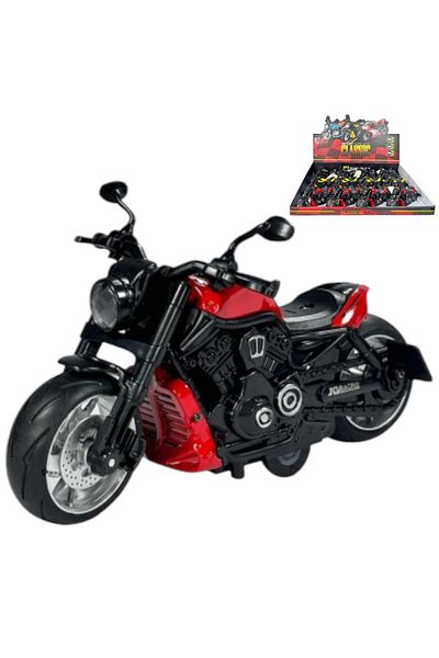 A-T AYZE-TRENDY 1:12 Die-Cast Metal Motorcycle Silent Toy with Light 1 Pcs