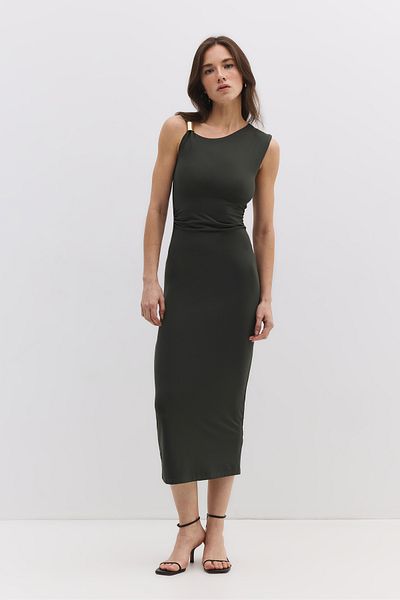 No Matter What Metal Appliqued Body Fitted Dress