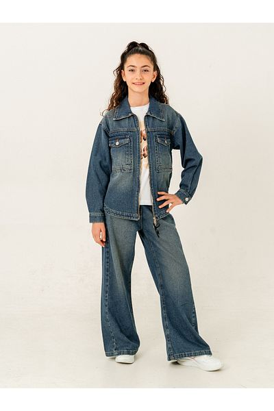 GİYİCEM TEKSTİL Pantaloni blugi spanioli pentru fete 2190