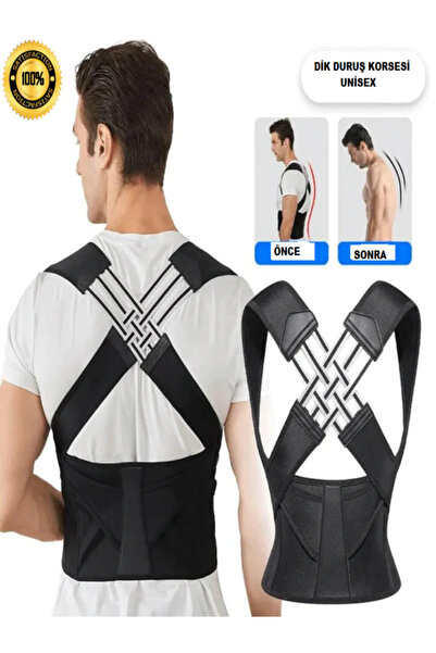 Ankaflex Edzés Sport Uniszex Női és Férfi Álló testtartás Korrekciós Fűző Hát Váll Fűző Scoliosis Kifózis Öv