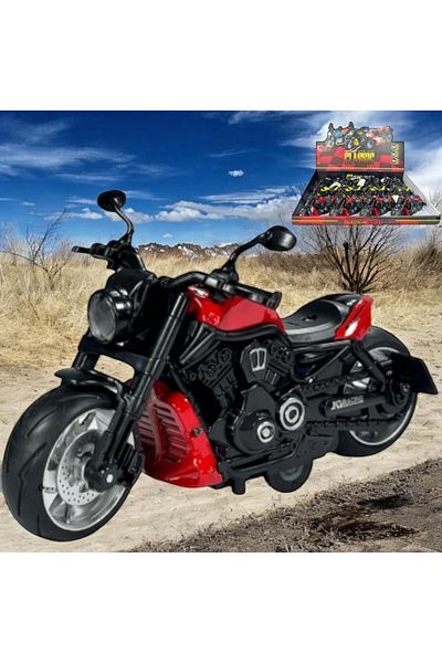A-T AYZE-TRENDY 1:12 Die-Cast Metal Motorcycle Silent Toy with Light 1 Pcs