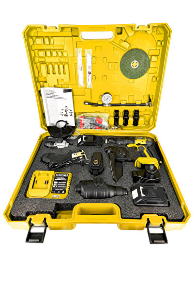 STEİNER 7 Başlıklı Set Spiral Taşlama Somun Sıkma Tilki Kuyruğu Dal Budama Akülü Vidalama Hava Pompası Hilti