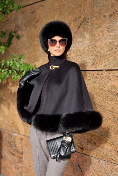 Mağazam Online Siyah Peluş KALPAK ŞAPKA | Suni Kürklü Kışlık Kadın Şapkası Yeni Yıl, Yılbaşı Hediyesi