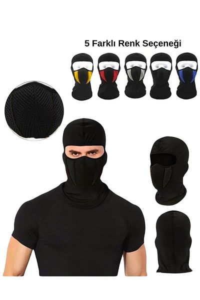 Breen Black Face Mask for Motorists - Face Protector from Cold, Wind and Sun