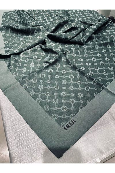 Aker Κασκόλ Elegance Monogram_ 1090500 _953_πράσινο