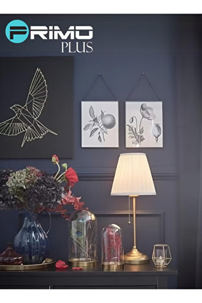 CME White/Gold Table Lamp 55cm