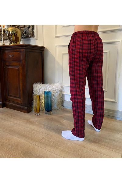 DÜVEN 100% Cotton Square Patterned Pajamas & Sweatpants, International Quality