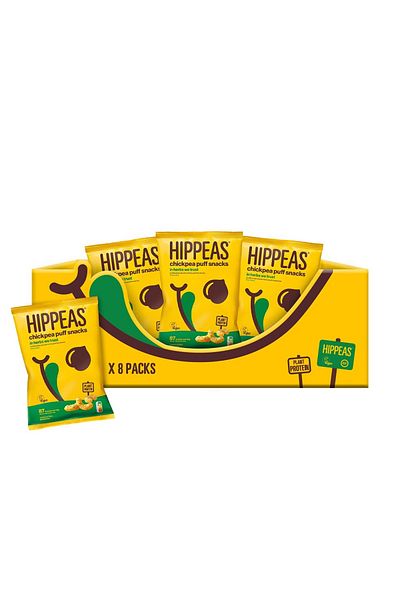 Hippeas Chickpea Puff Snacks Vegan Herbs We Trust Flavor | 78 Grams x Pack of 8